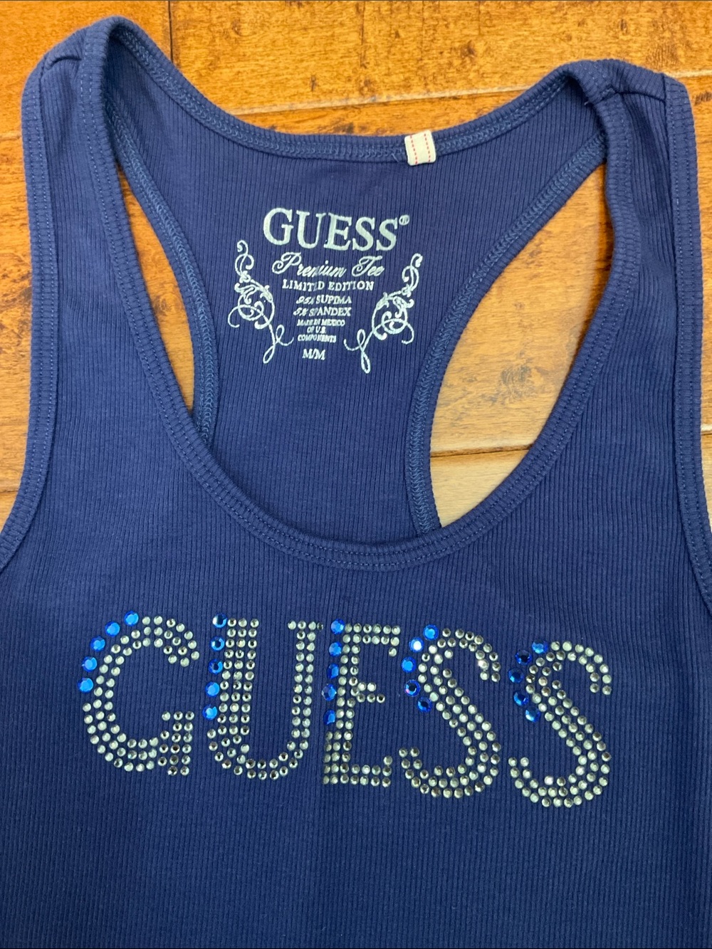 GUESS Rhinestone Racerback Tank - Picture 2 of 7